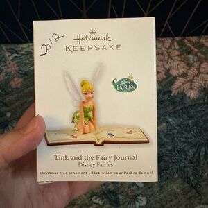 Hallmark Tink and Fairy Journal Ornament - White and Black